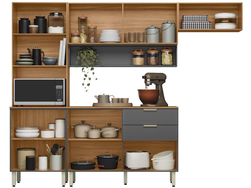 Armário de Cozinha Compacta Demóbile Alba com Balcão 8 Portas 2 Gavetas - 11