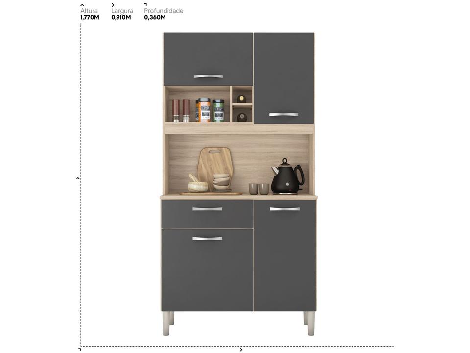Armário de Cozinha Compacta Demobile Malta 4 Portas - 10