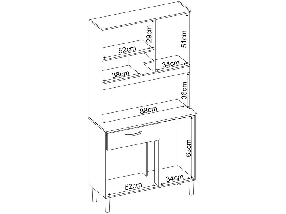 Armário de Cozinha Compacta Demobile Malta - 13