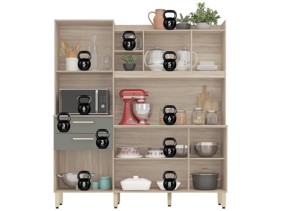 Armário de Cozinha Compacta Demóbile Select 2 Gavetas - 12