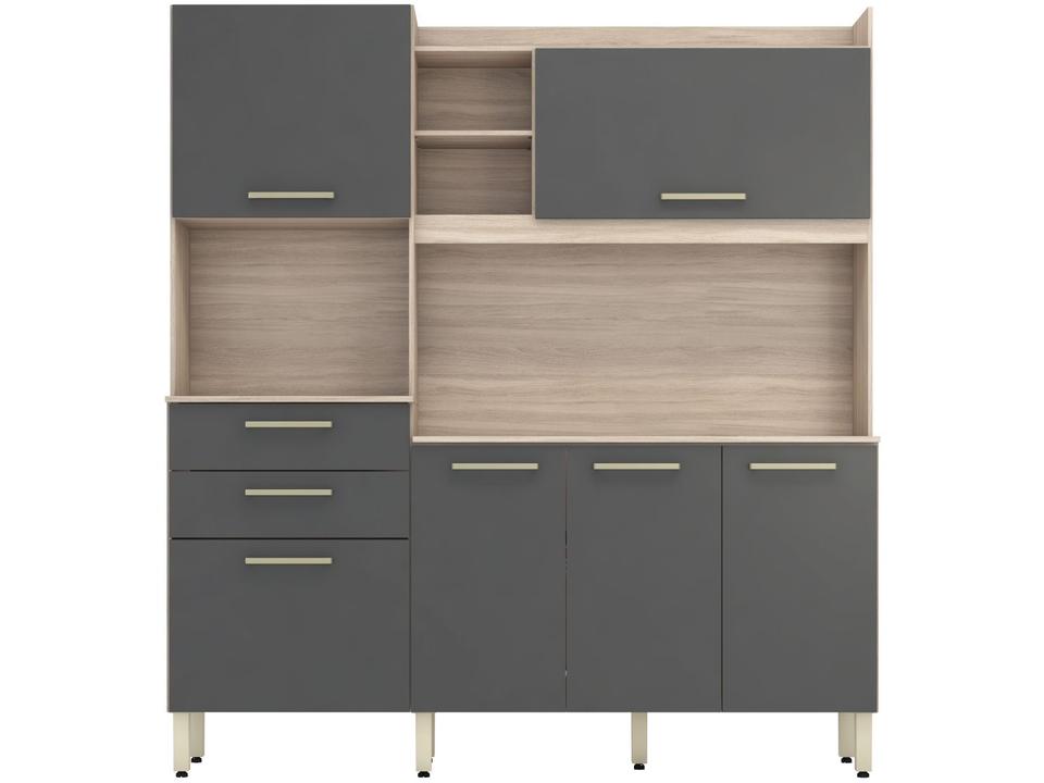 Armário de Cozinha Compacta Demóbile Select com Balcão Nicho para Micro-ondas 6 Portas 2 Gavetas - 4