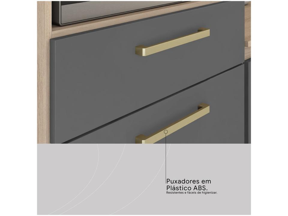 Armário de Cozinha Compacta Demóbile Select com Balcão Nicho para Micro-ondas 6 Portas 2 Gavetas - 10