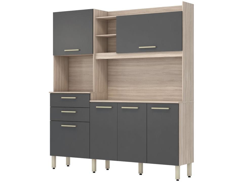 Armário de Cozinha Compacta Demóbile Select com Balcão Nicho para Micro-ondas 6 Portas 2 Gavetas - 3