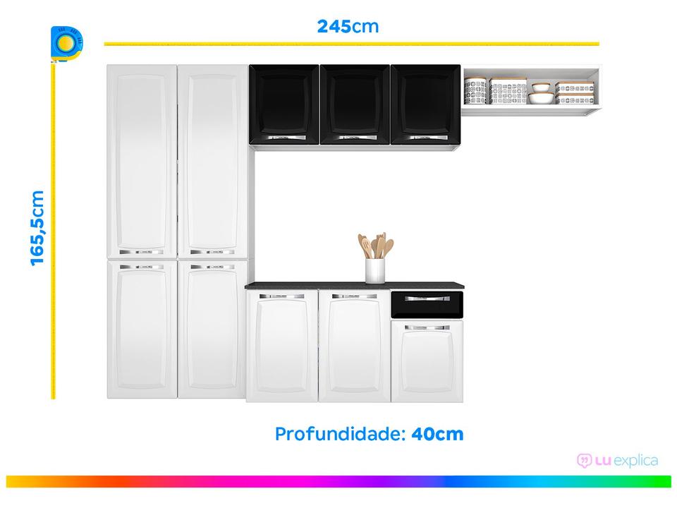 Armário de Cozinha Compacta Itatiaia Amanda Aço com Balcão 10 Portas 1 Gaveta - 11