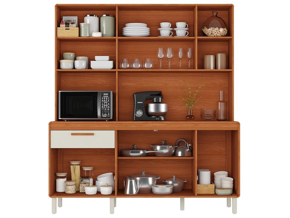 Armário de Cozinha Compacta Itatiaia Dunas Com Nicho 7 Portas 1 Gaveta 1,80M - 3