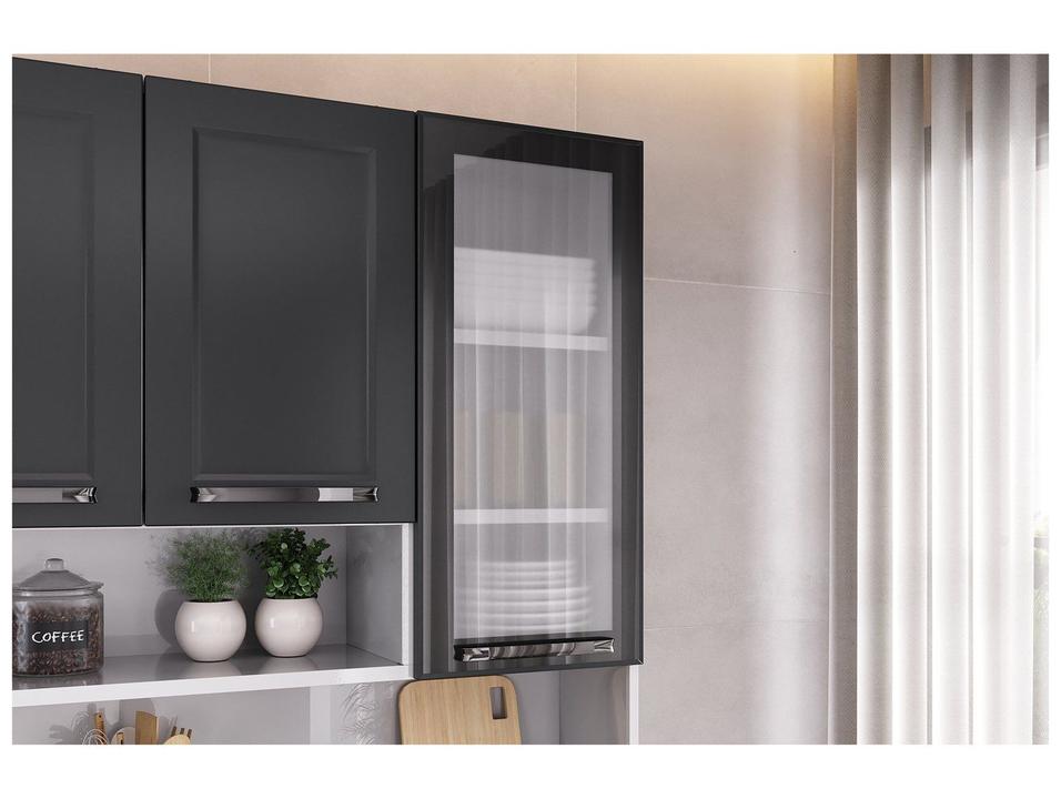 Armário de Cozinha Compacta Itatiaia Florença Aço Porta de Vidro 6 Portas 2 Gavetas - 5