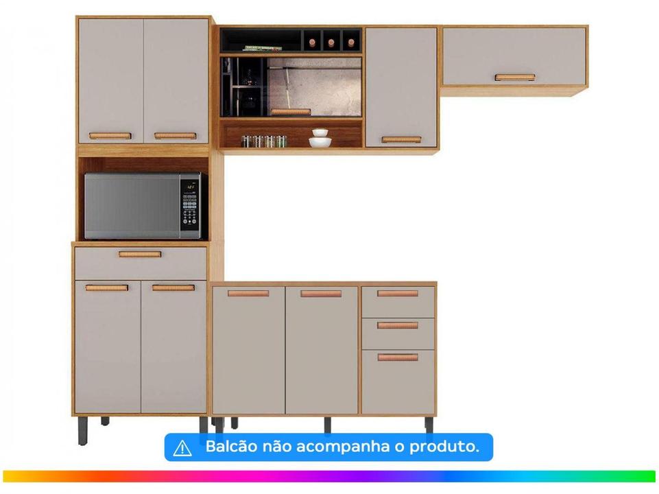 Armário de Cozinha Compacta Itatiaia Nápoles 7 Portas 1 Gaveta - 3