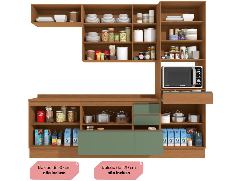 Armário de Cozinha Compacta Kappesberg Maxxi 8 Portas 1 Gaveta - 4