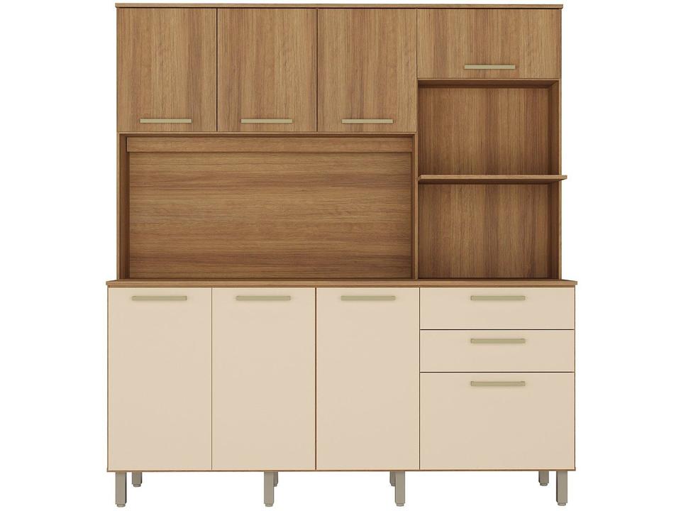 Armário de Cozinha Compacta Luciane Luna 8 Portas 2 Gavetas com Torre Quente - Opcional para Pia - 5