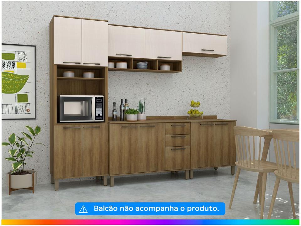 Armário de Cozinha Compacta Luciane Suíça 7 Portas - 4