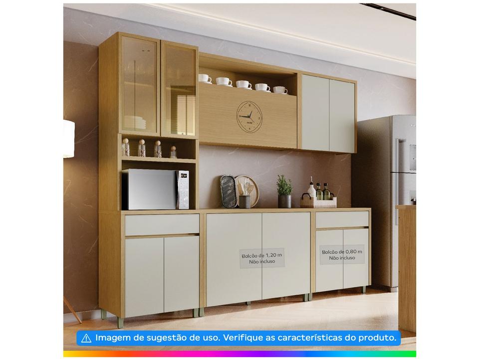 Armário de Cozinha Compacta Nesher Condessa 7 Portas 1 Gaveta 100% MDF - 1