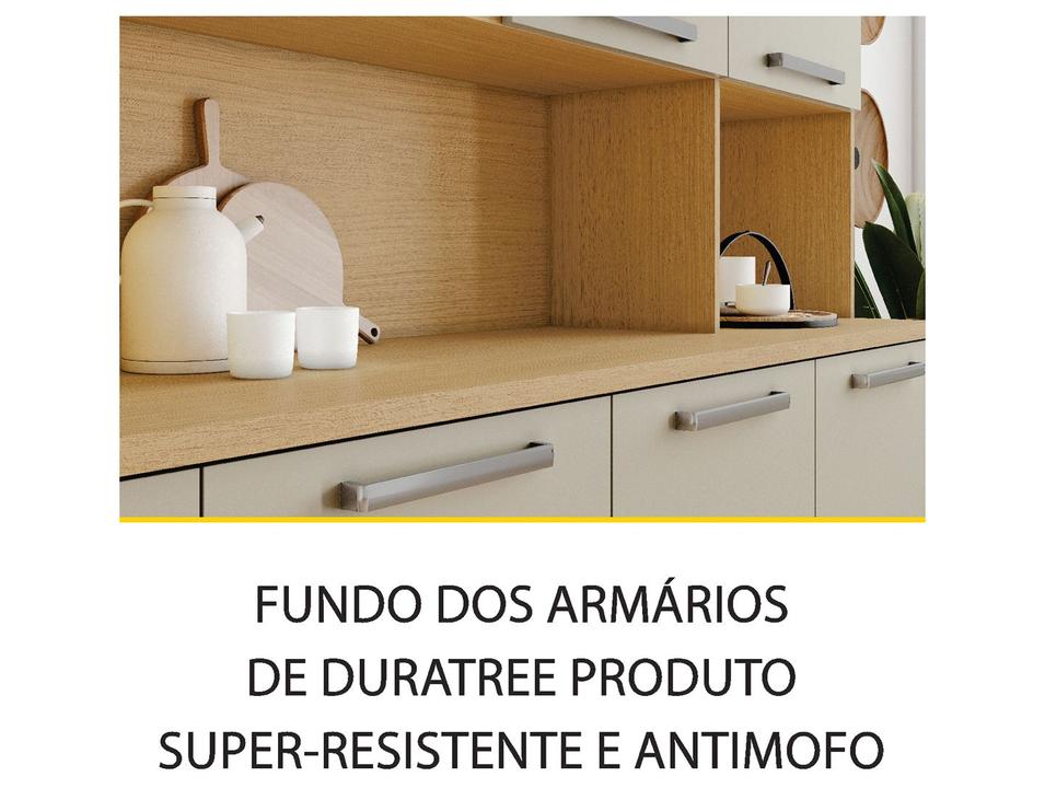 Armário de Cozinha Compacta Nesher Nobreza com Balcão 5 Portas 2 Gavetas 100% MDF - 12