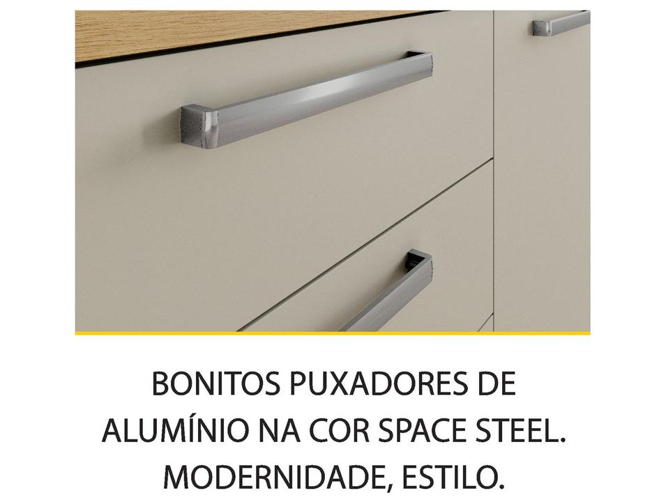 Armário de Cozinha Compacta Nesher Nobreza com Balcão 5 Portas 2 Gavetas 100% MDF - 8