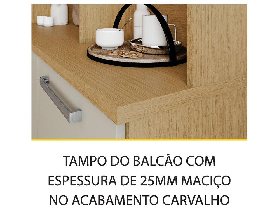 Armário de Cozinha Compacta Nesher Nobreza com Balcão 5 Portas 2 Gavetas 100% MDF - 9