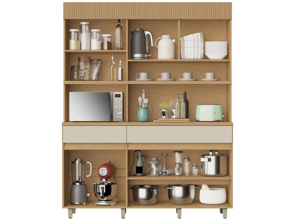 Armário de Cozinha Compacta Nesher Realeza com Balcão 100% MDF 5 Portas 2 Gavetas - 13