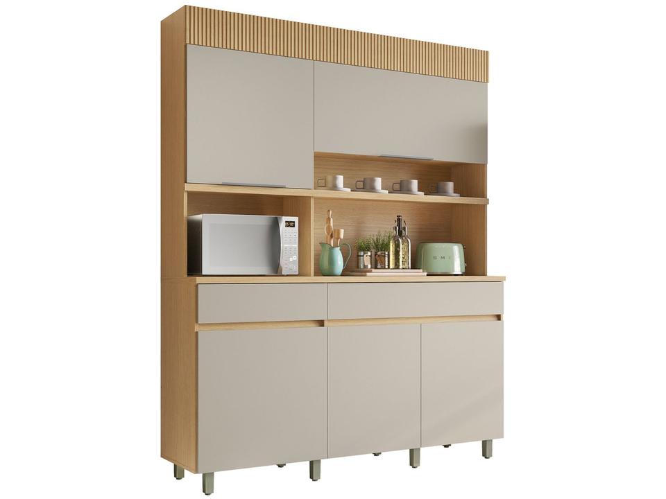 Armário de Cozinha Compacta Nesher Realeza com Balcão 100% MDF 5 Portas 2 Gavetas - 14