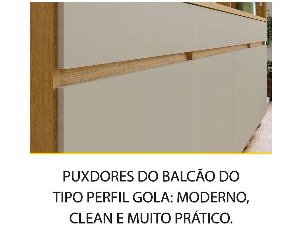 Armário de Cozinha Compacta Nesher Realeza com Balcão 100% MDF 5 Portas 2 Gavetas - 4