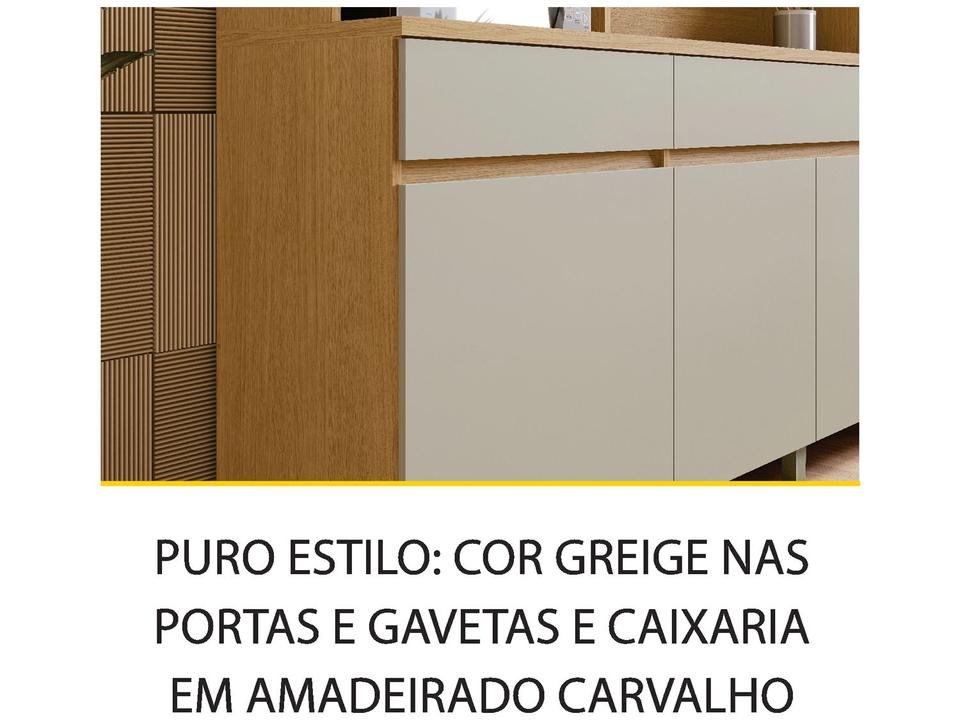 Armário de Cozinha Compacta Nesher Realeza com Balcão 100% MDF 5 Portas 2 Gavetas - 10