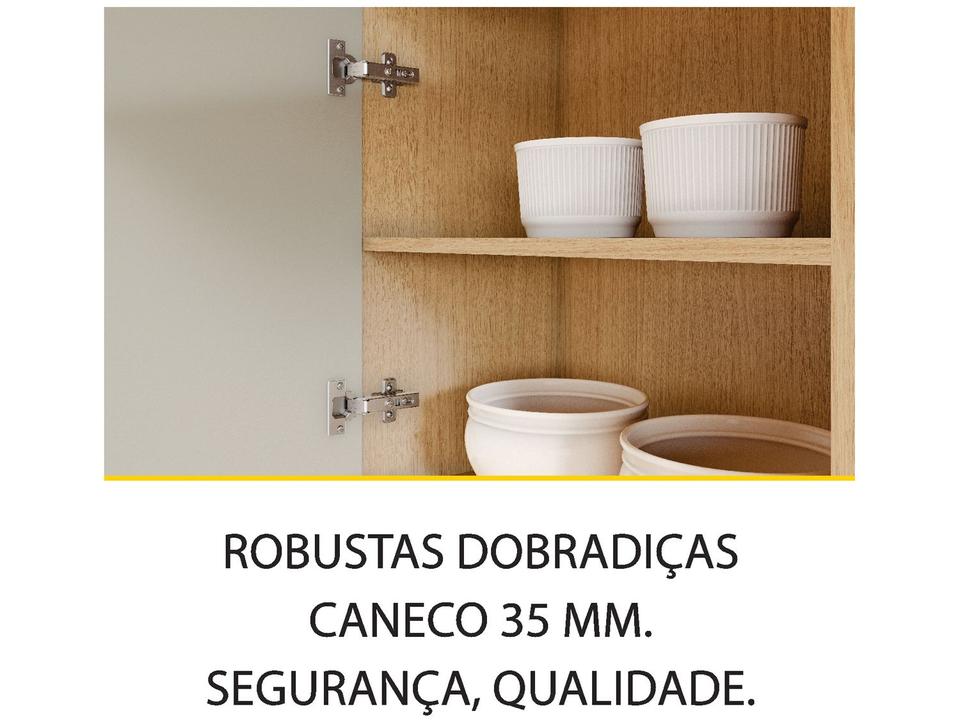 Armário de Cozinha Compacta Nesher Realeza com Balcão 100% MDF 5 Portas 2 Gavetas - 8