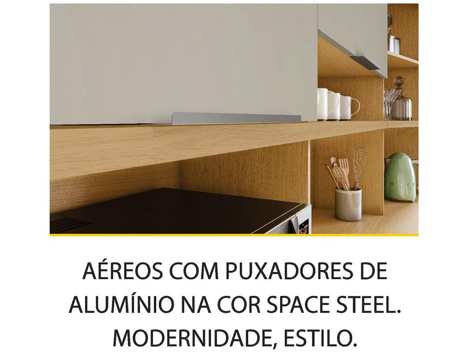 Armário de Cozinha Compacta Nesher Realeza com Balcão 100% MDF 6 Portas 3 Gavetas - 12