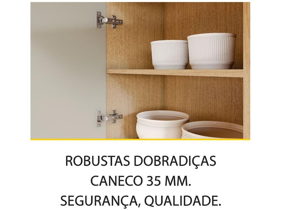 Armário de Cozinha Compacta Nesher Realeza com Balcão 100% MDF 6 Portas 3 Gavetas - 10