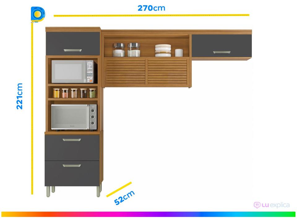 Armário de Cozinha Compacta Nesher Realeza Nicho para - 2