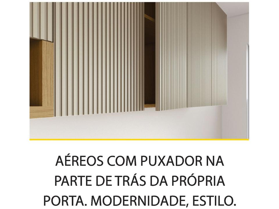Armário de Cozinha Compacta Nesher Simone Mendes 8 Portas 1 Gavetas 100% MDF - 5