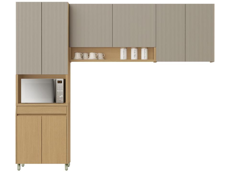 Armário de Cozinha Compacta Nesher Simone Mendes 8 Portas 1 Gavetas 100% MDF - 8