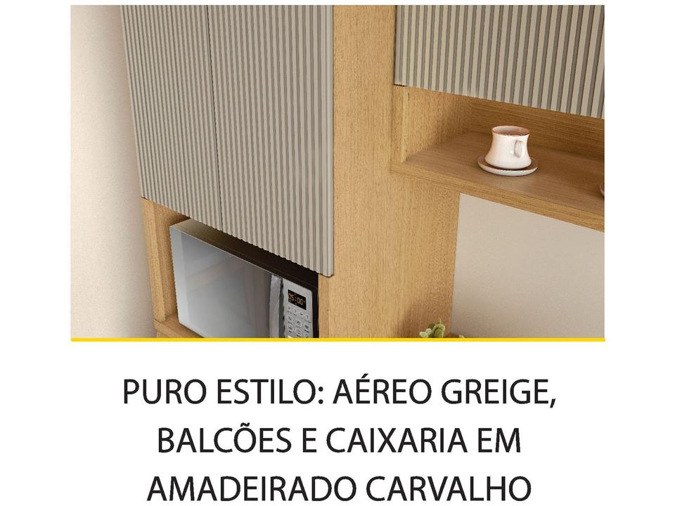 Armário de Cozinha Compacta Nesher Simone Mendes 8 Portas 1 Gavetas 100% MDF - 4