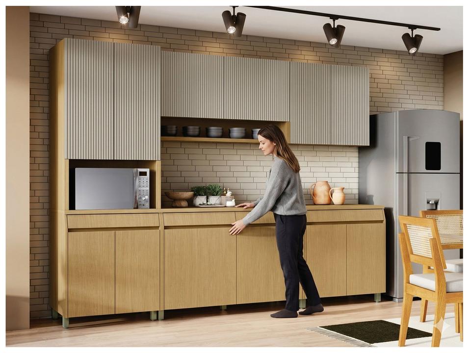 Armário de Cozinha Compacta Nesher Simone Mendes 8 Portas 1 Gavetas 100% MDF - 1