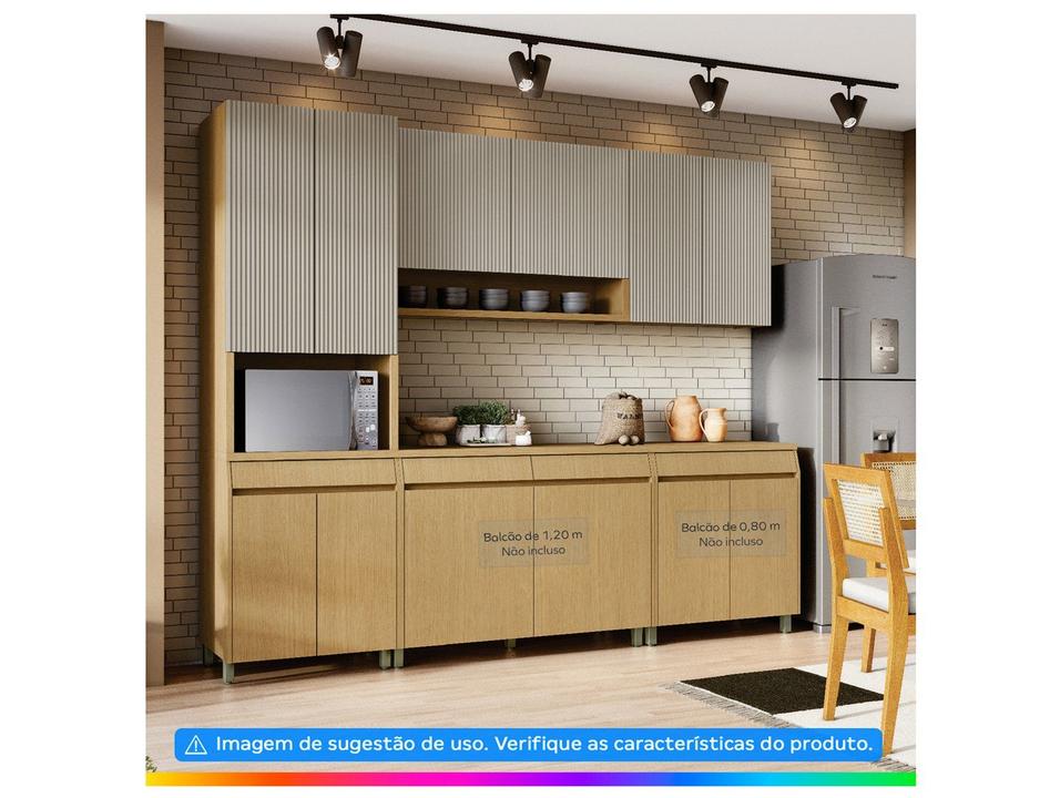 Armário de Cozinha Compacta Nesher Simone Mendes 8 Portas 1 Gavetas 100% MDF - 3