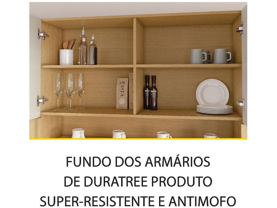 Armário de Cozinha Compacta Nesher Simone Mendes 8 Portas 1 Gavetas 100% MDF - 6