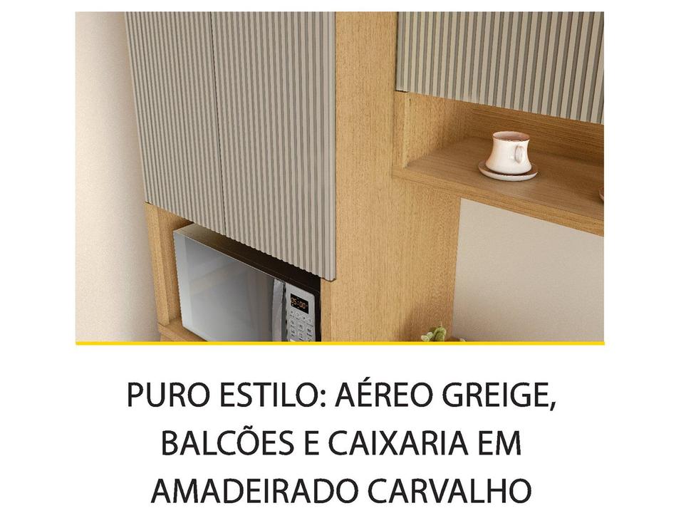 Armário de Cozinha Compacta Nesher Simone Mendes 8 Portas 1 Gavetas 100% MDF - 6