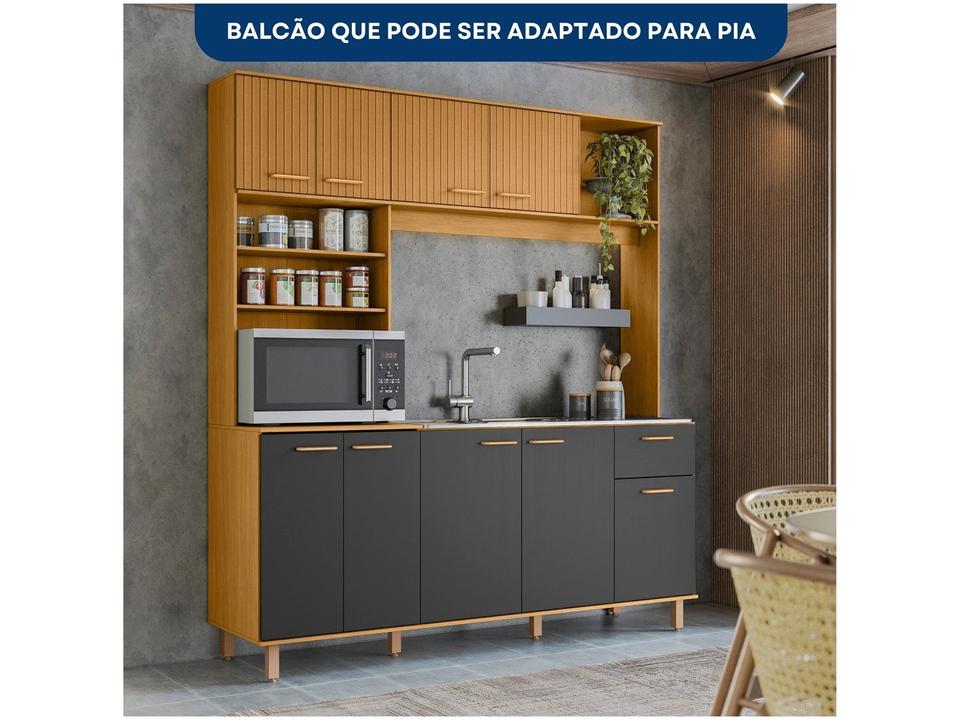 Armário de Cozinha Compacta Poliman Móveis Núria 9 Portas 1 Gaveta - 10