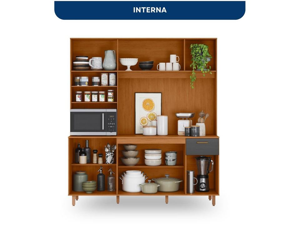 Armário de Cozinha Compacta Poliman Móveis Núria 9 Portas 1 Gaveta - 3