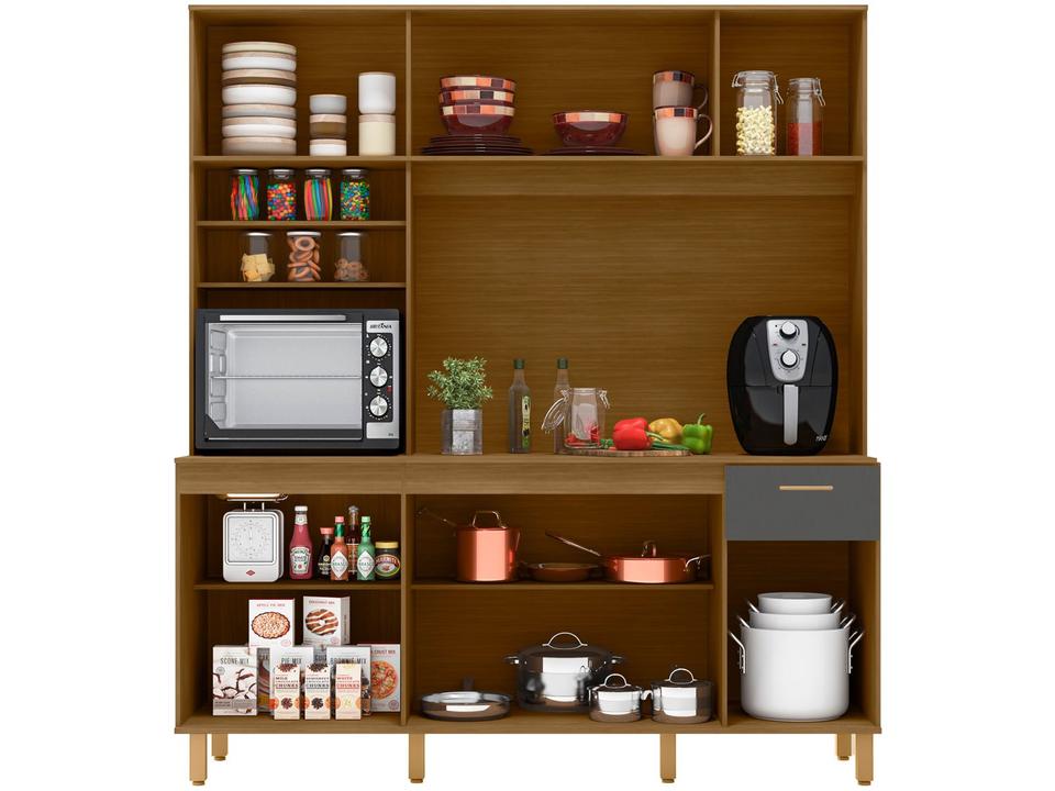 Armário de Cozinha Compacta Poliman Móveis Núria 9 Portas 1 Gaveta - 2