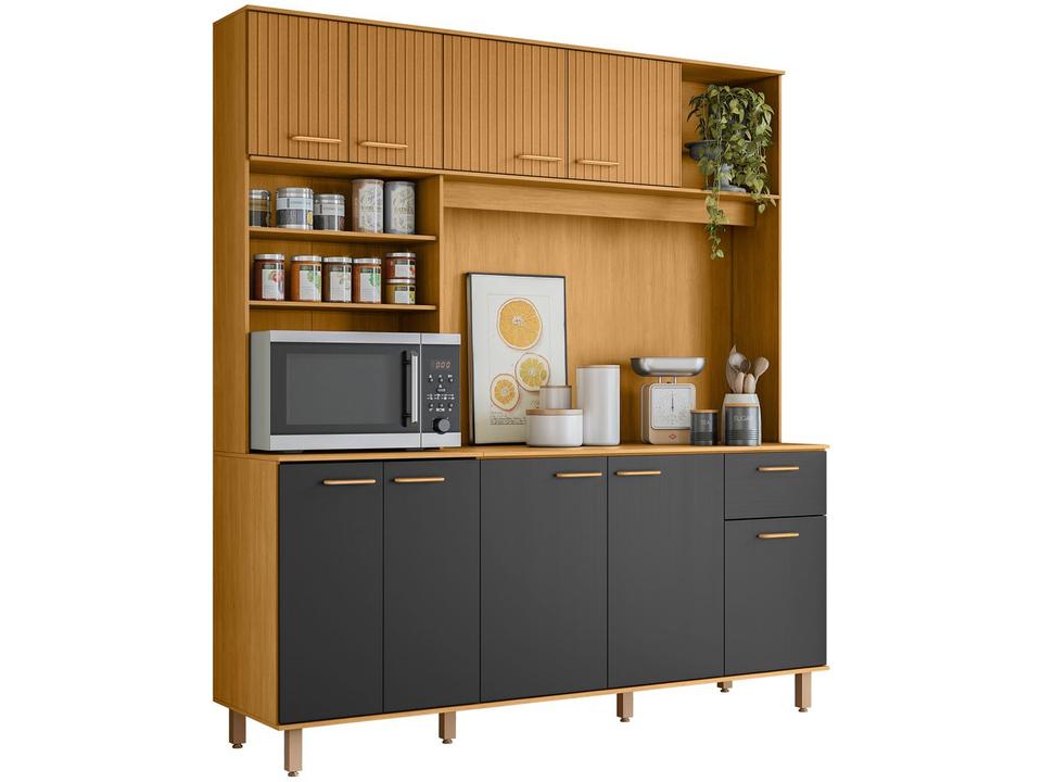 Armário de Cozinha Compacta Poliman Móveis Núria 9 Portas 1 Gaveta - 1