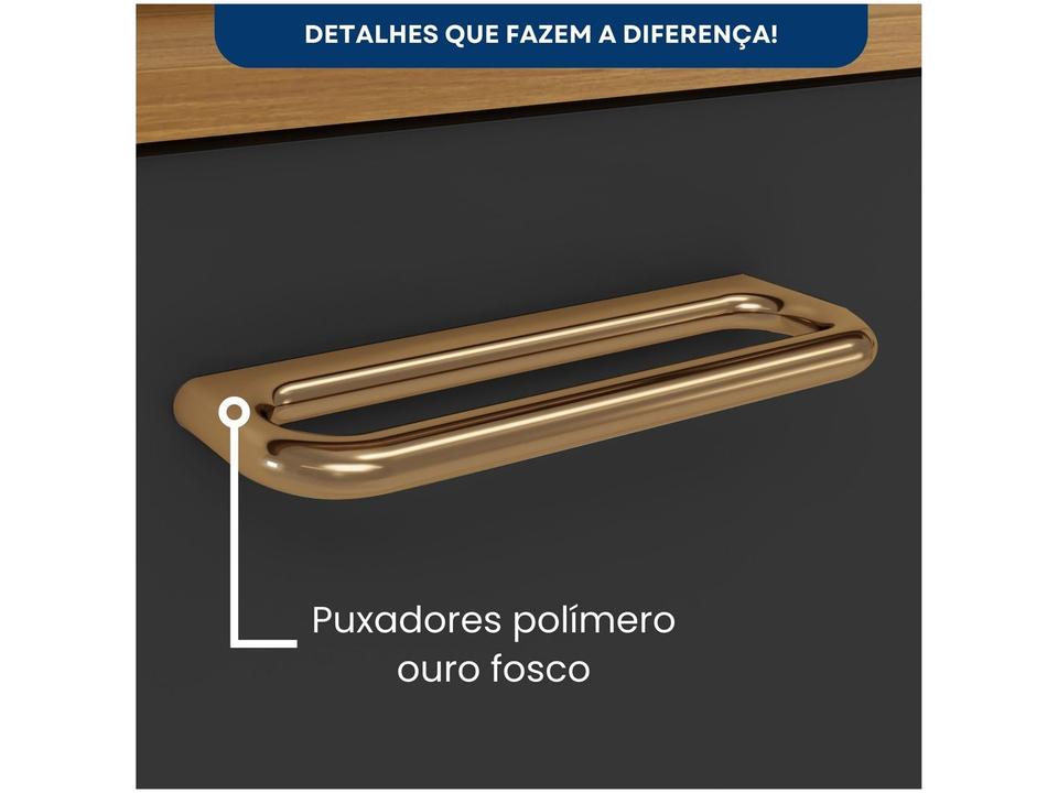 Armário de Cozinha Compacta Poliman Móveis Núria 9 Portas 1 Gaveta - 6
