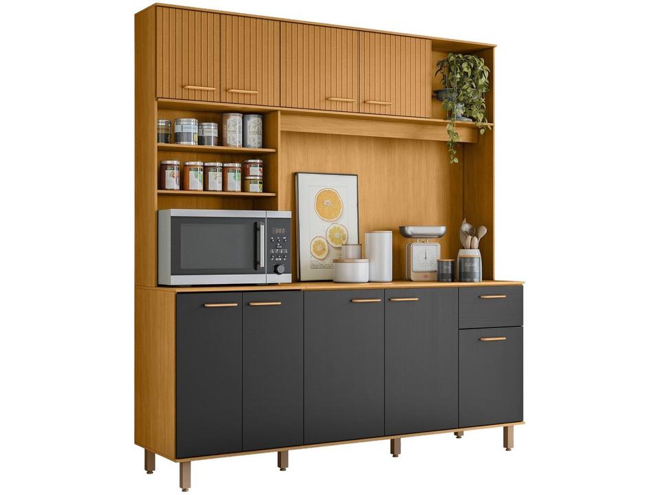 Armário de Cozinha Compacta Poliman Móveis Núria 9 Portas 1 Gaveta - 1