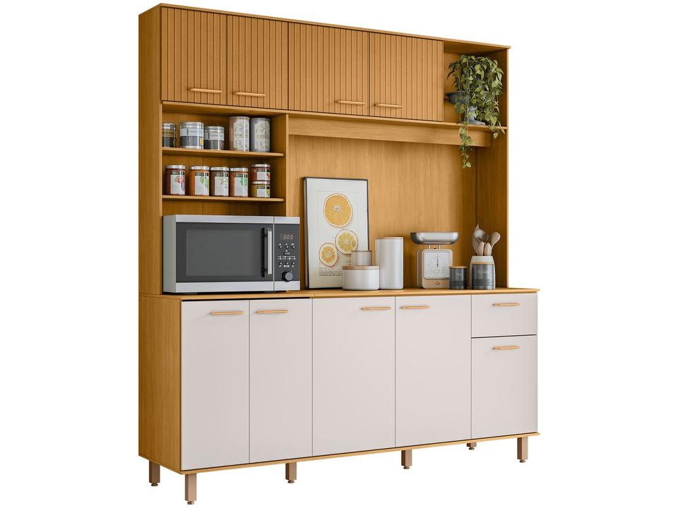 Armário de Cozinha Compacta Poliman Móveis Núria 9 Portas 1 Gaveta - 2