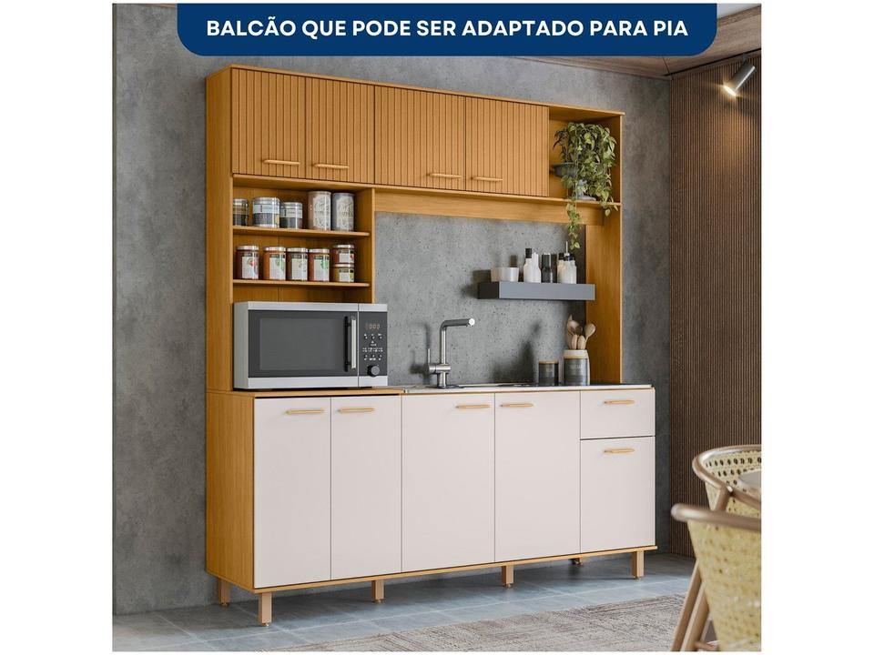 Armário de Cozinha Compacta Poliman Móveis Núria 9 Portas 1 Gaveta - 10
