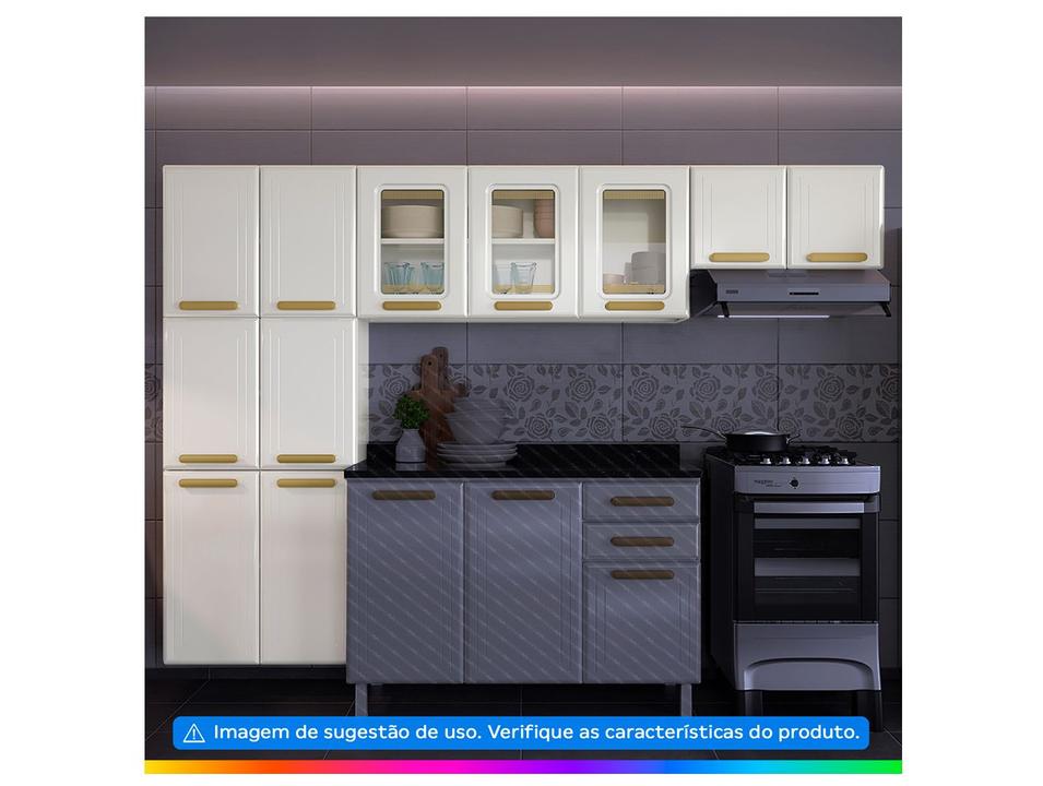 Armário de Cozinha Compacta Telasul Ágata 11 Portas de Aço - 3