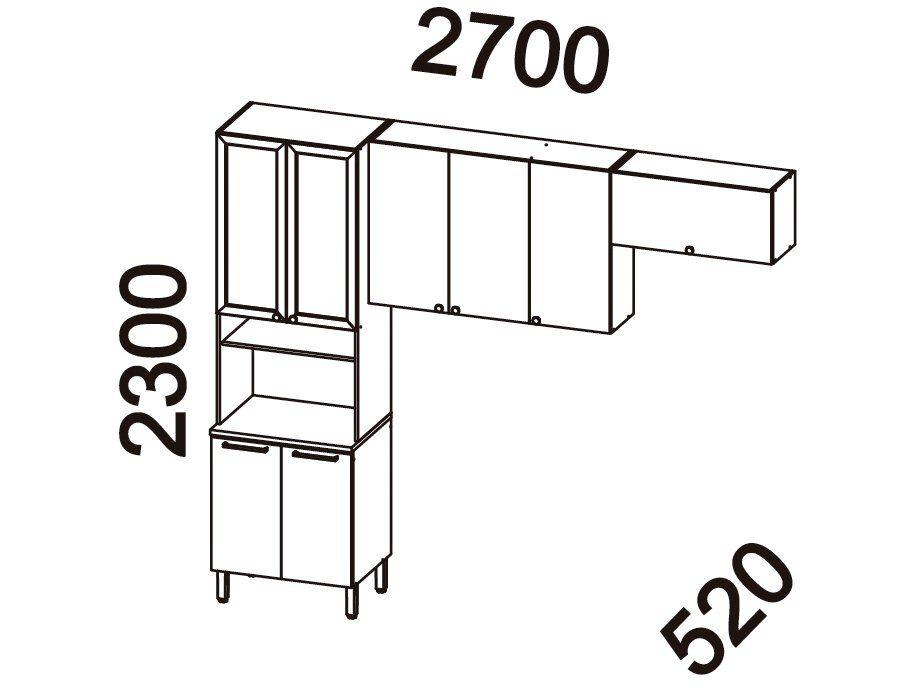 Armário de Cozinha Compacta Telasul Sálvia Nicho para Micro-ondas 8 Portas - 9