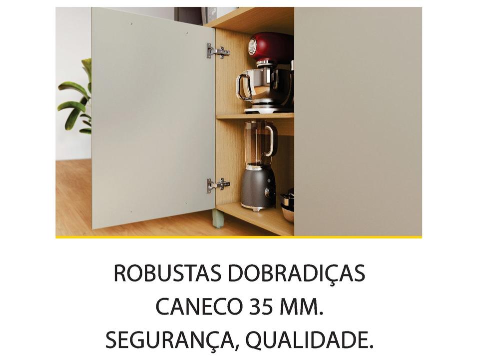 Armário de Cozinha Completa Nesher Nobreza com Balcão 7 Portas 2 Gavetas 100% MDF - 10