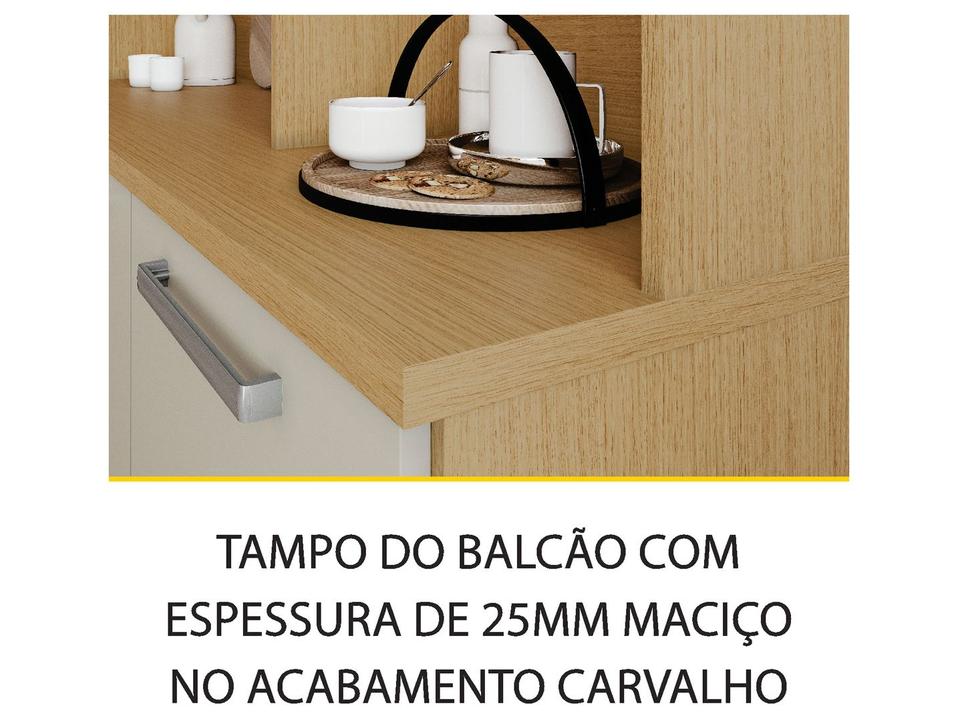 Armário de Cozinha Completa Nesher Nobreza com Balcão 7 Portas 2 Gavetas 100% MDF - 9