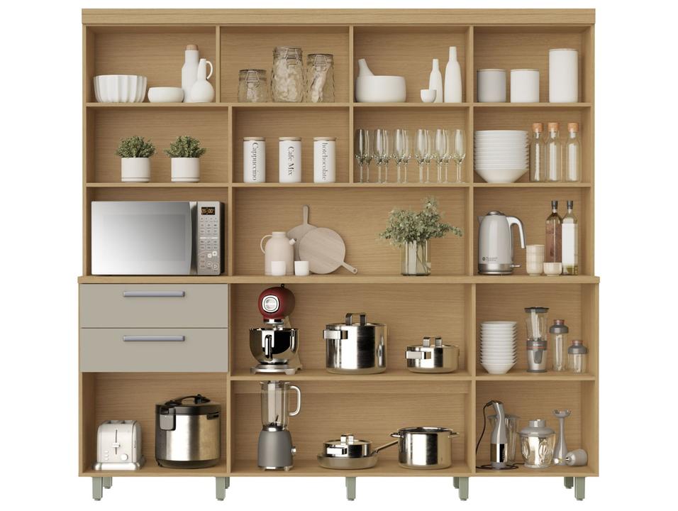 Armário de Cozinha Completa Nesher Nobreza com Balcão 7 Portas 2 Gavetas 100% MDF - 4