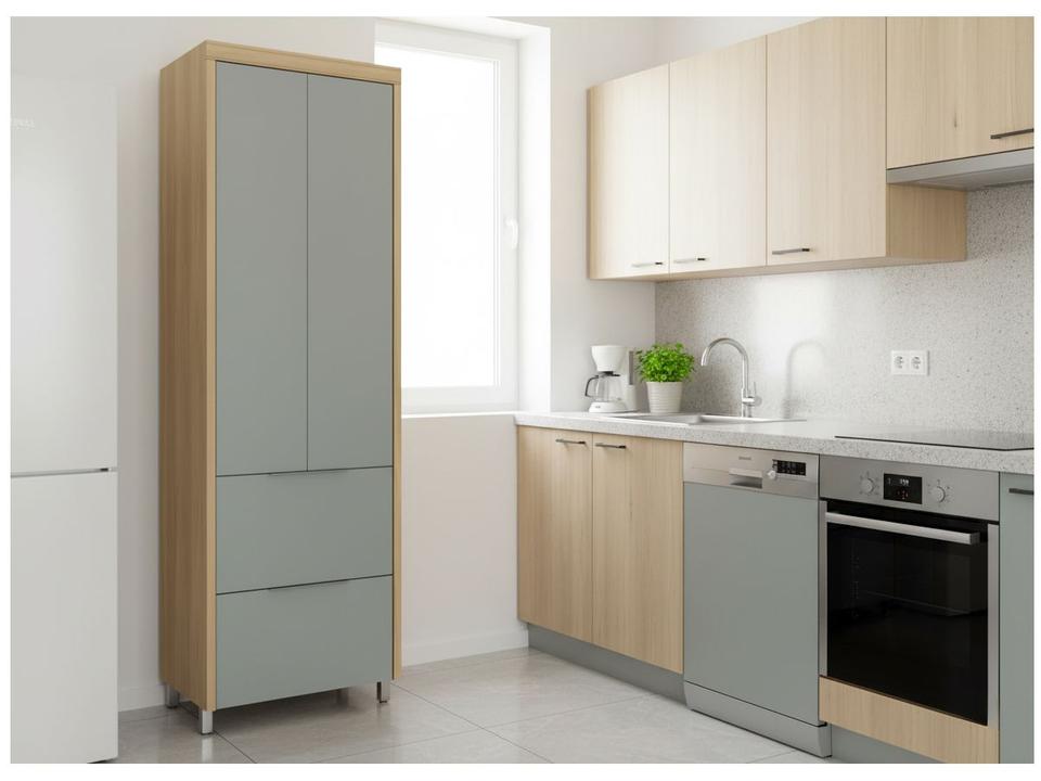 Armário de Cozinha Paneleiro Duplo 2 Portas 2 Gavetões Nesher Marquesa - 1