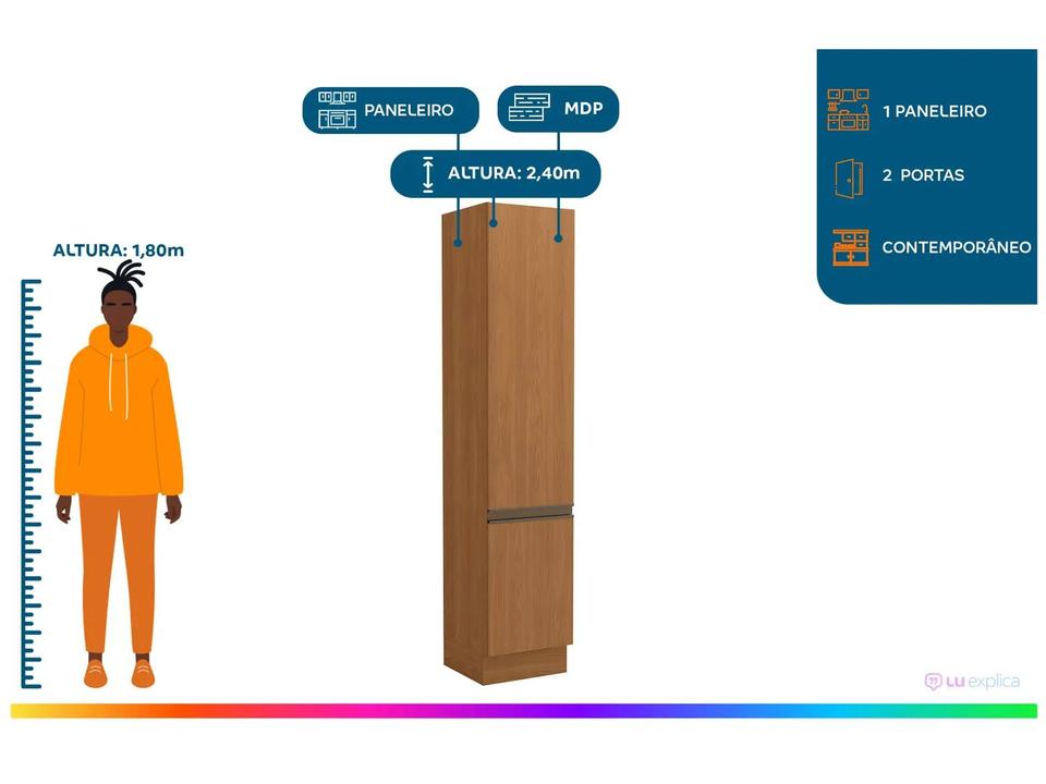 Armário de Cozinha Paneleiro Simples 2 Portas Kappesberg Maxxi - 1