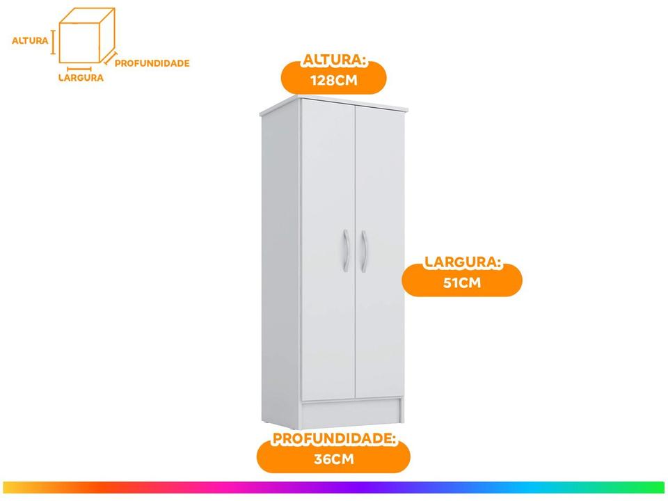 Armário Multiuso 2 Portas 3 Prateleiras Demobile Viena - 4