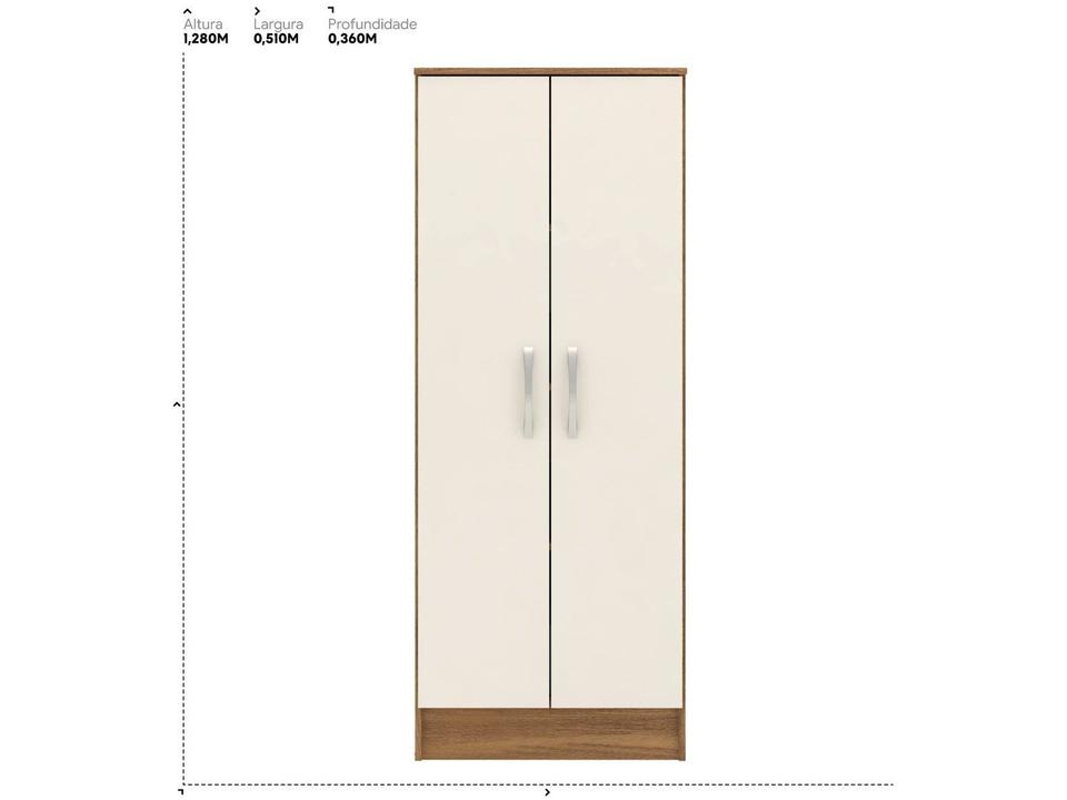 Armário Multiuso 2 Portas 3 Prateleiras Demóbile Viena - 9